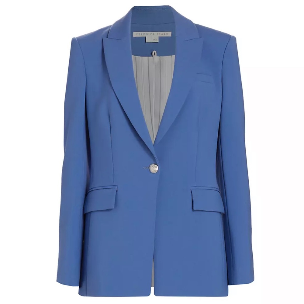 NWT Veronica Beard Cutaway Dickey Jacket Bluebell Size 2